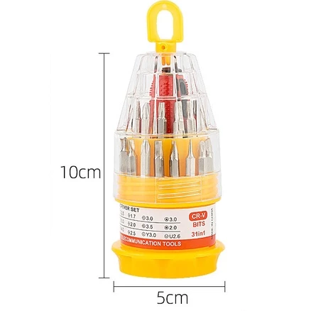 ชุดไขควง ชุดไขควงหัวแม่เหล็ก เซ็ตไขควงอเนกประสงค์พร้อมหัวเปลี่ยน 31 แบบ