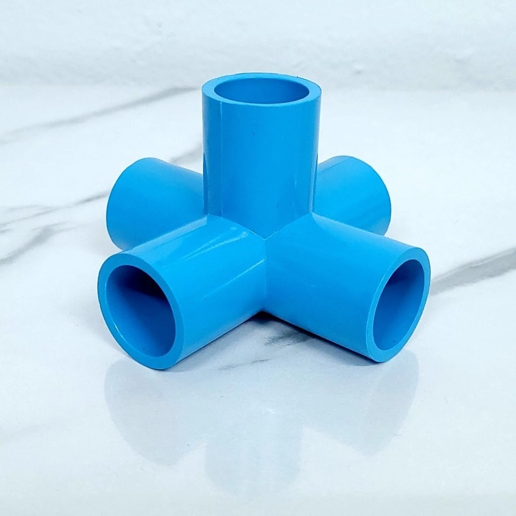 ข้อต่อ PVC สามทางมุม สี่ทางบวก สี่ทางฉาก ห้าทางฉาก 1/2 3/4 และ 1 นิ้ว