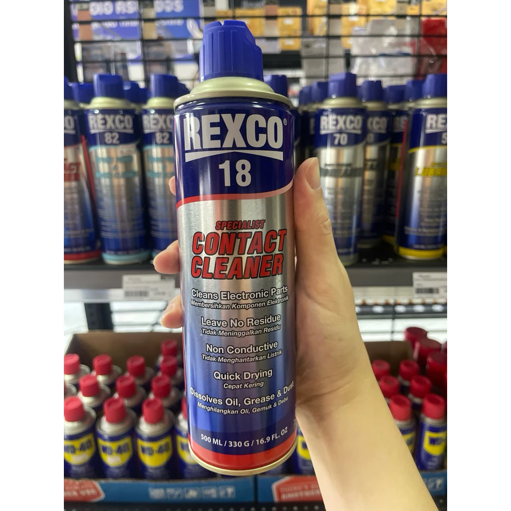 Rexco สเปรย์ทำความสะอาดชิ้นงาน Contact Cleaner Rexco-18 ขนาด 220ml 500ml