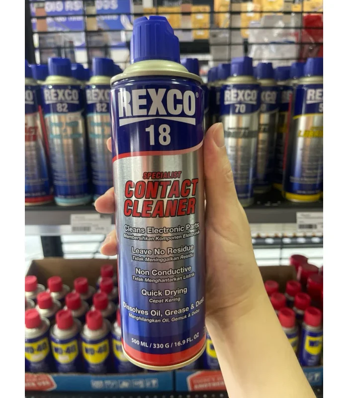 Rexco สเปรย์ทำความสะอาดชิ้นงาน Contact Cleaner Rexco-18 ขนาด 220ml 500ml